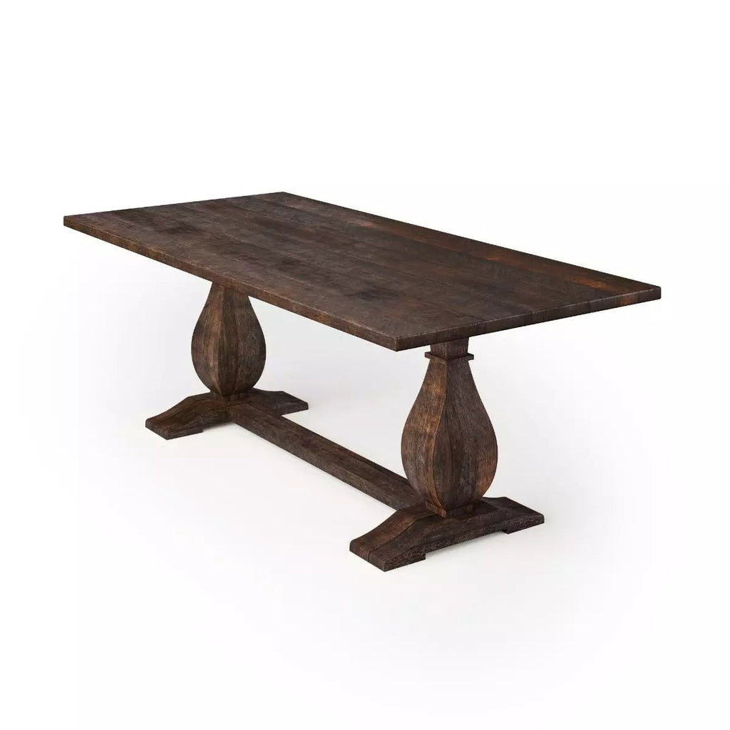 Dutch Trestle Reclaimed Wood Dining Table - Kingston Krafts