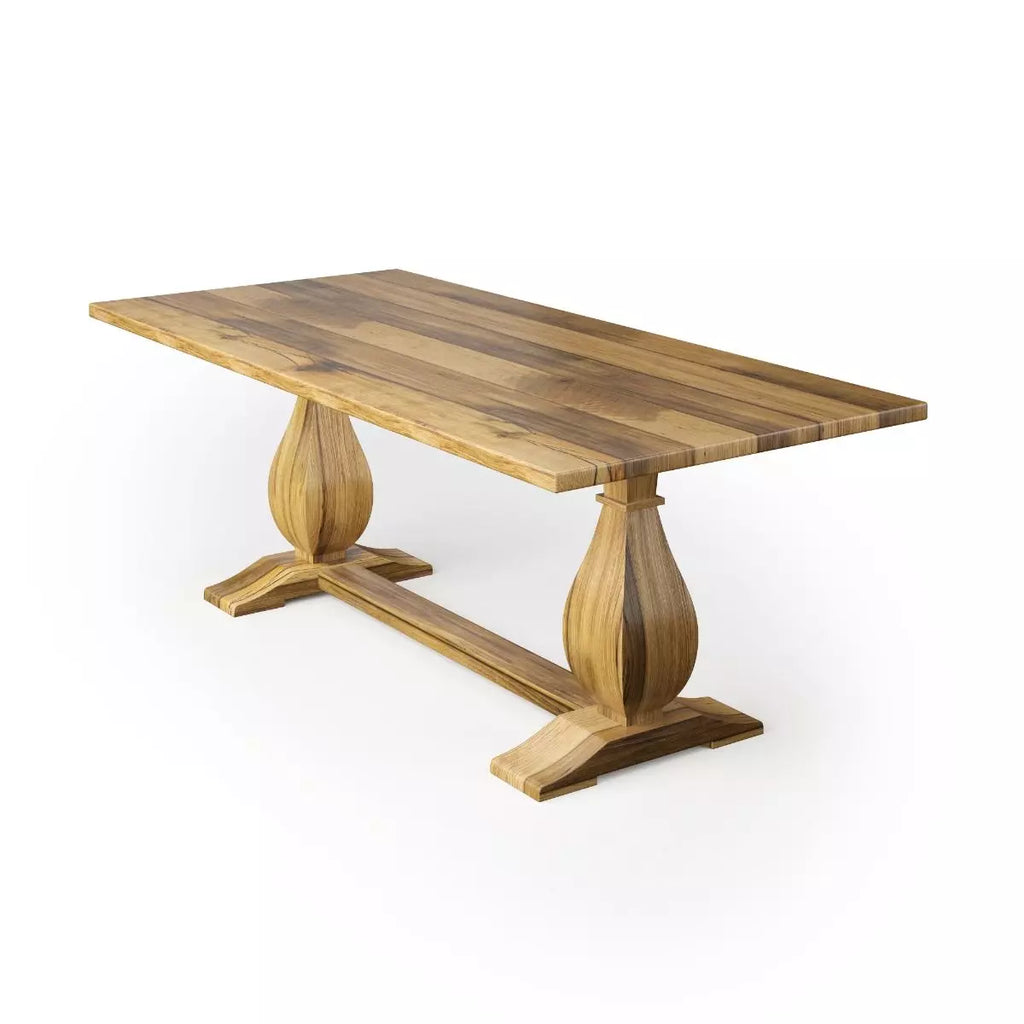Dutch Trestle Reclaimed Wood Dining Table - Custom Wood Furniture | Kingston Krafts