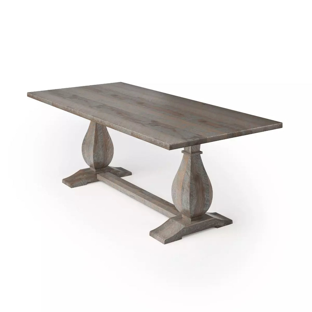 Dutch Trestle Reclaimed Wood Dining Table - Custom Wood Furniture | Kingston Krafts