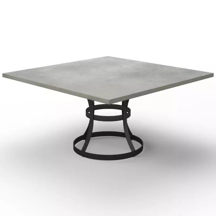 Madera Square Zinc Dining Table - Custom Wood Furniture | Kingston Krafts