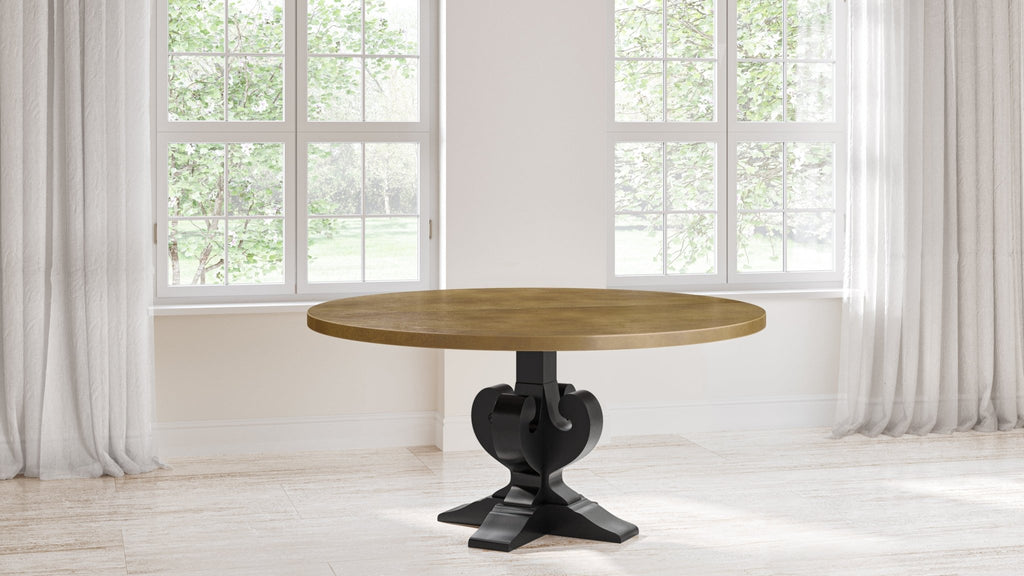 Fairfield Round Brass Dining Table - Kingston Krafts