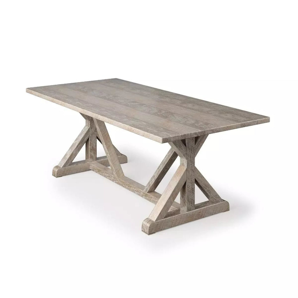 French Trestle Reclaimed Wood Dining Table - Kingston Krafts