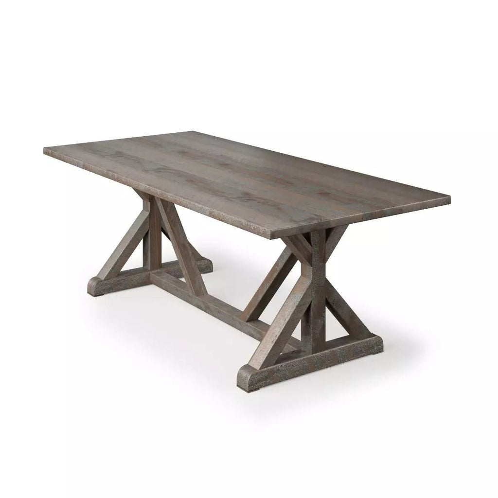 French Trestle Reclaimed Wood Dining Table - Kingston Krafts
