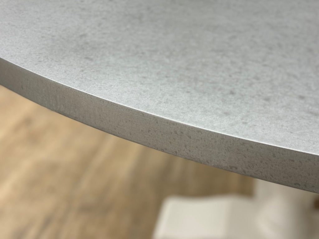 Oval Zinc Lexington Pedestal Table - Custom Wood Furniture | Kingston Krafts