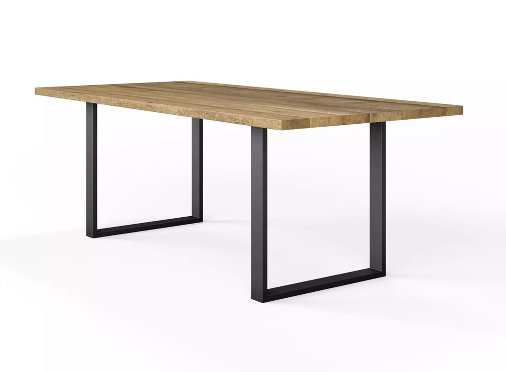 Maddox Reclaimed Wood Top Dining Table - Custom Wood Furniture | Kingston Krafts