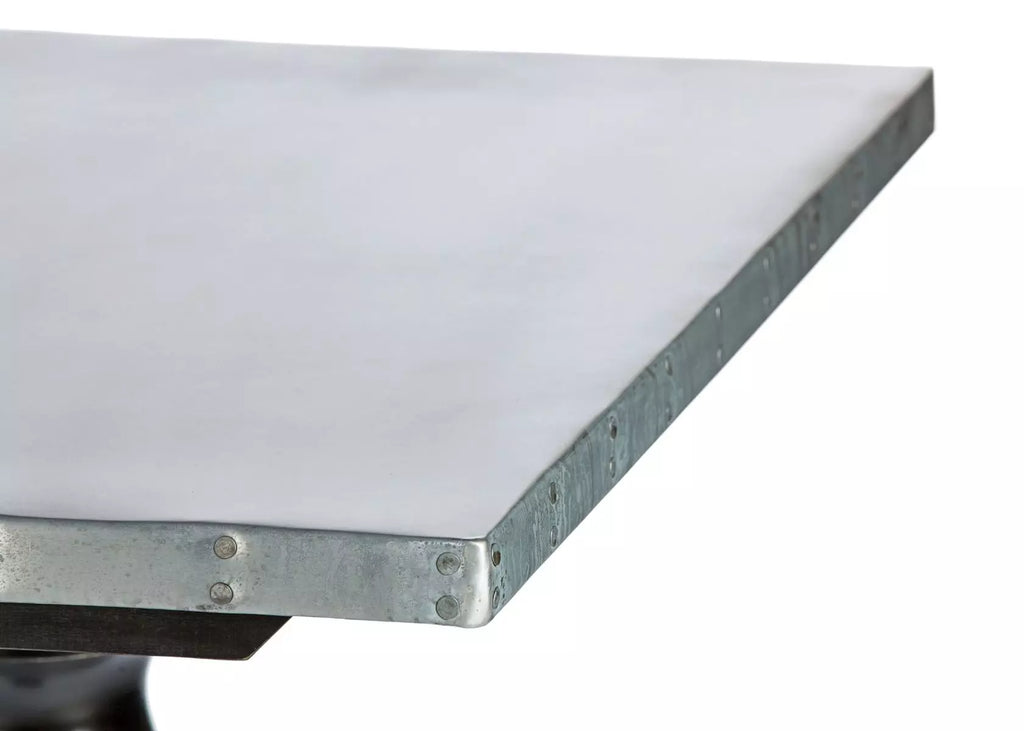 Lexington Trestle Zinc Dining Table - Custom Wood Furniture | Kingston Krafts