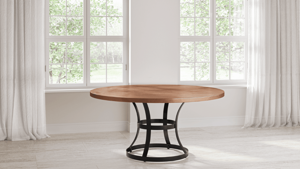 Madera Round Copper Dining Table - Kingston Krafts