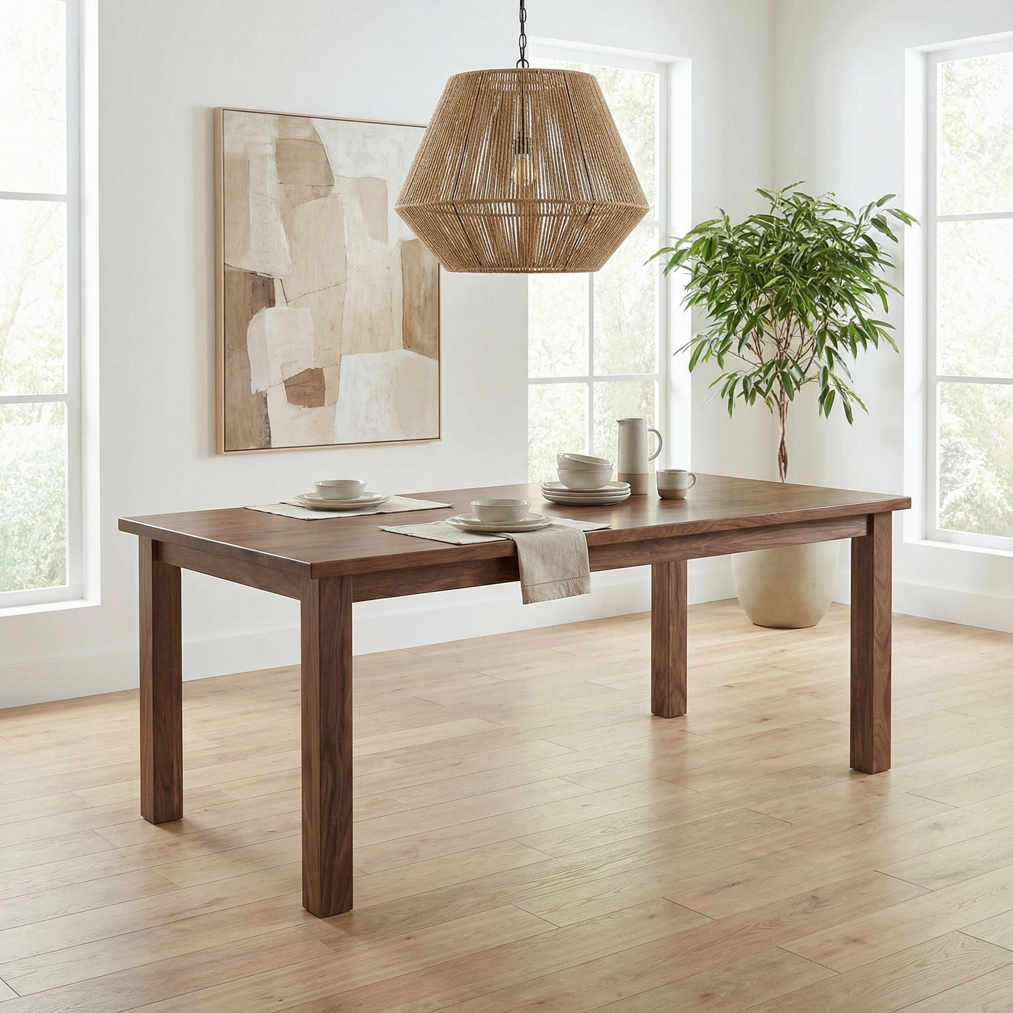 Parsons Black Walnut Dining Table