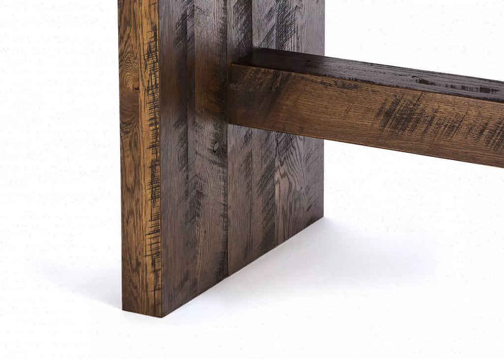 Redford Trestle Bronze Top Dining Table - Custom Wood Furniture | Kingston Krafts