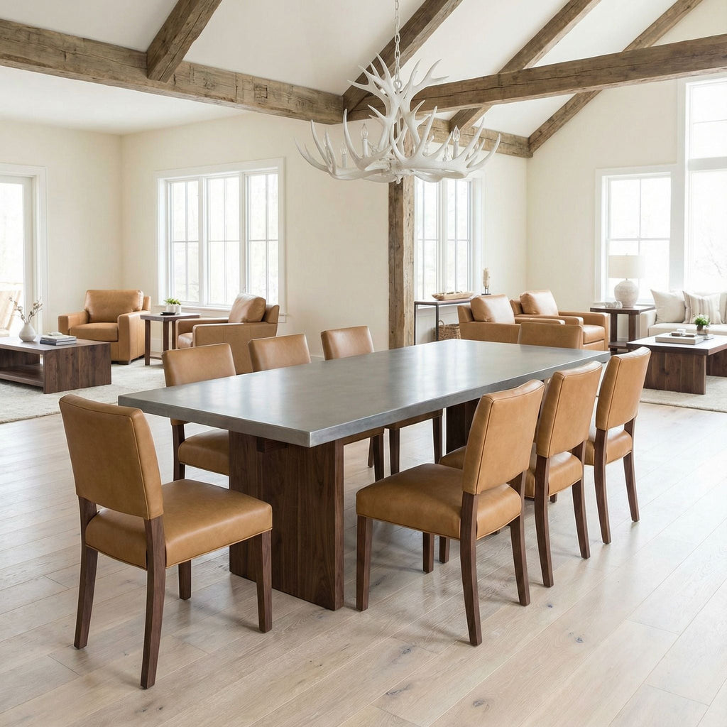 Sonoma Trestle Zinc Dining Table - Kingston Krafts