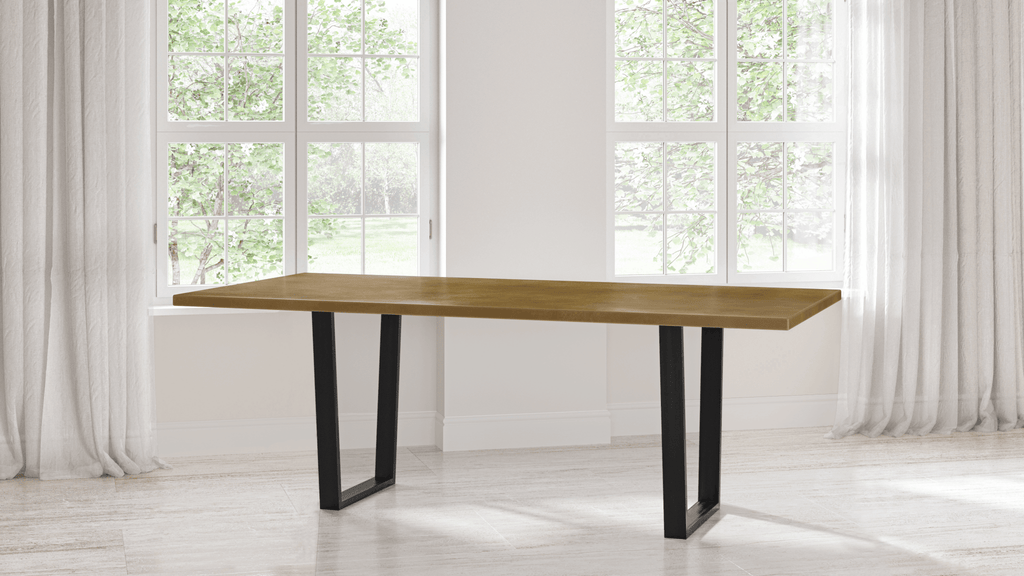 Trenton Brass Top Dining Table - Kingston Krafts