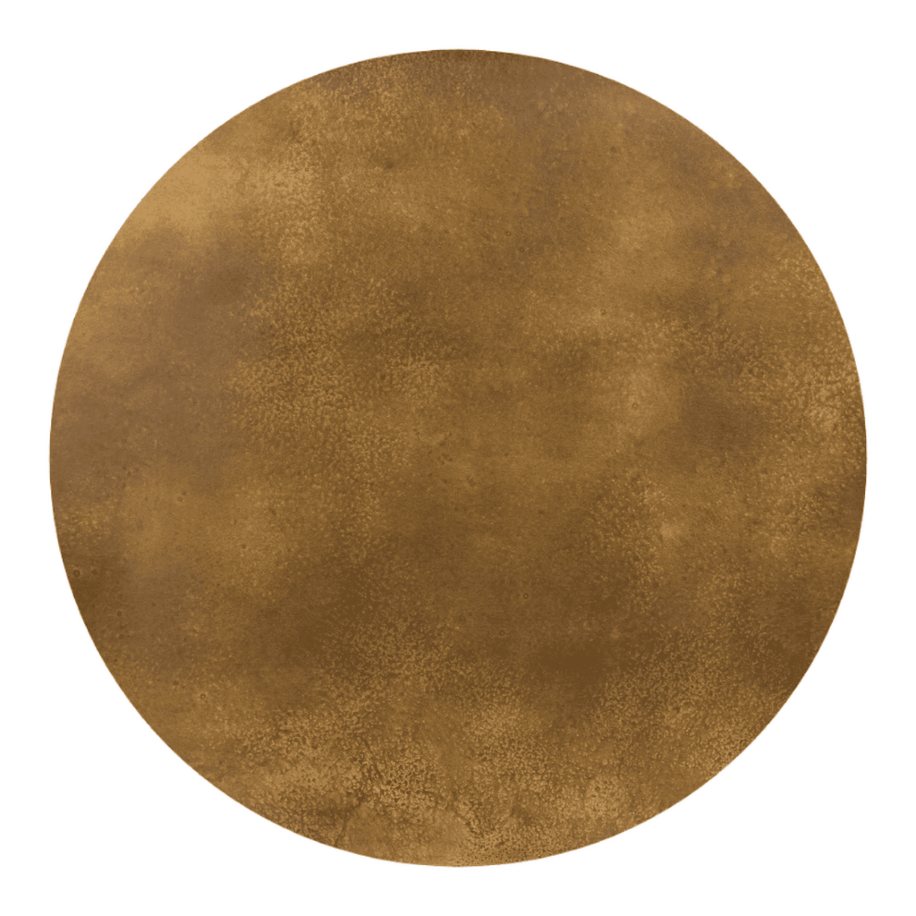 Winston Round Brass Dining Table - Custom Wood Furniture | Kingston Krafts