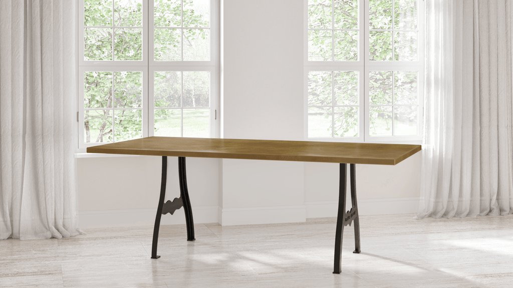 Williamsburg Brass Top Dining Table - Kingston Krafts