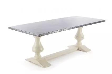 Lexington Trestle Zinc Dining Table