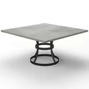 Madera Square Zinc Dining Table