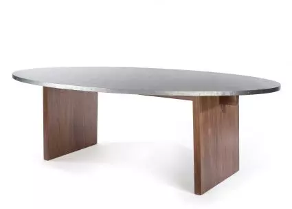 Sonoma Trestle Oval Zinc Dining Table
