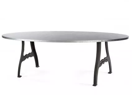Williamsburg Oval Zinc Dining Table