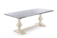 Lexington Trestle Zinc Dining Table