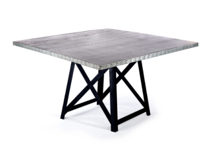 Uptown Square Zinc Dining Table
