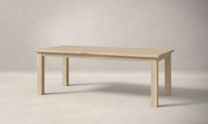 Parsons White Oak Dining Table