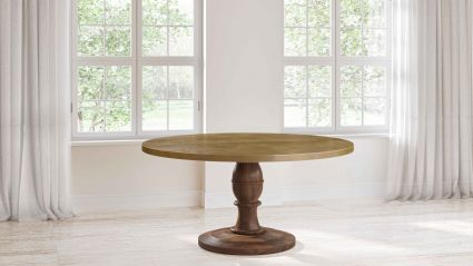 Providence Round Brass Dining Table