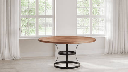 Madera Round Copper Dining Table