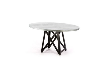 Uptown Round Zinc Dining Table