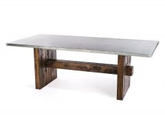 Redford Trestle Zinc Top Table 